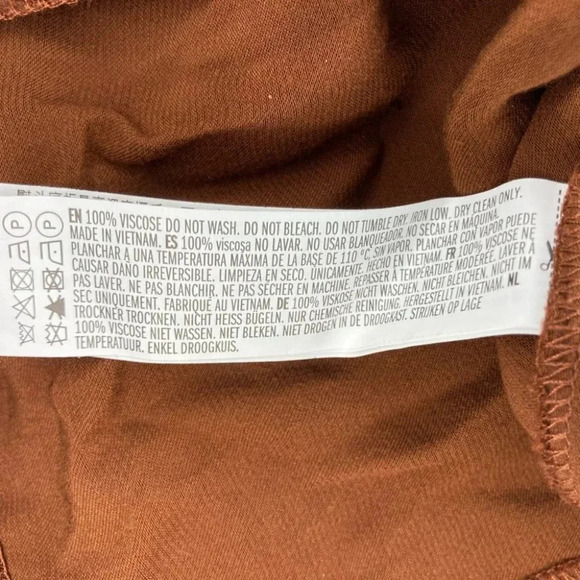 Forever 21 Contemporary Satin Midi Dress | Brown | Size XS - Picture 8 of 9